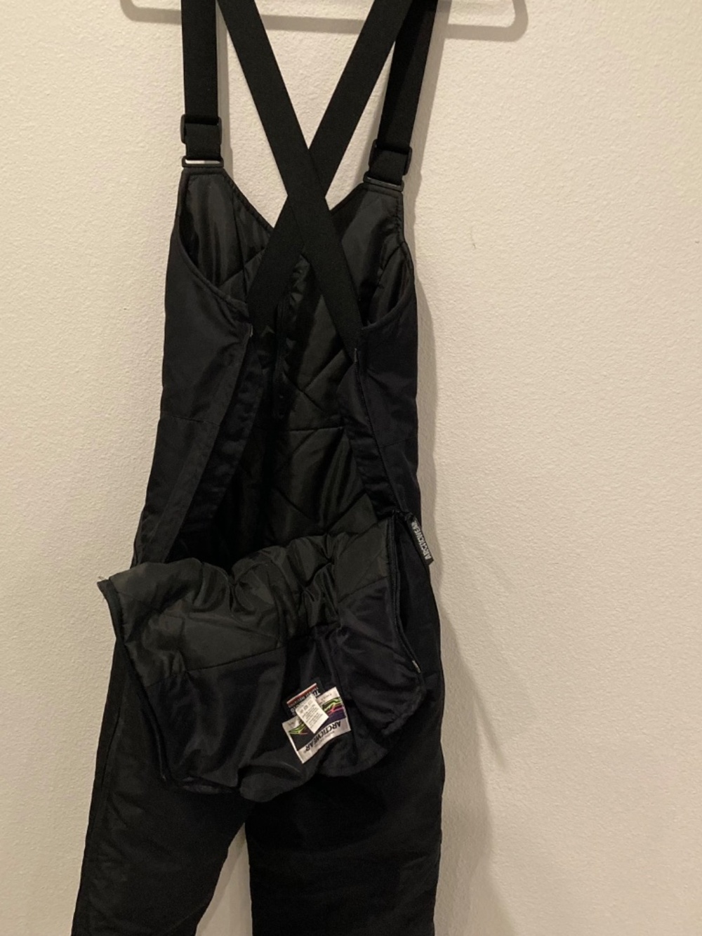 Arcticwear Arctic Cat Black Snow Suit Overalls Ski Bibs Women's Size Medium - Picture 15 of 16